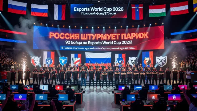 Россия штурмует Париж. 92 бойца на Esports World Cup 2026!